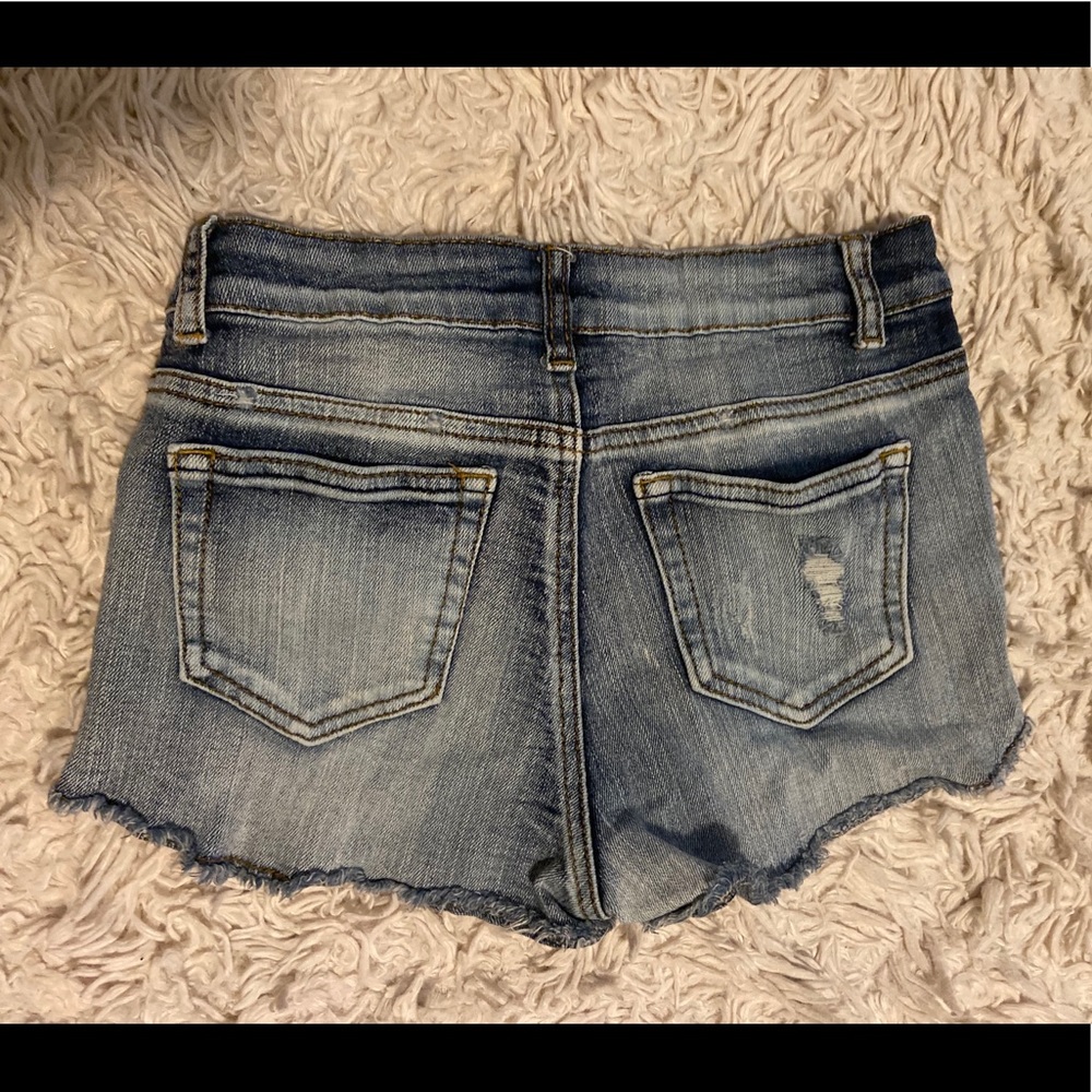 Blue Distressed Shorts - Picture 3 of 3